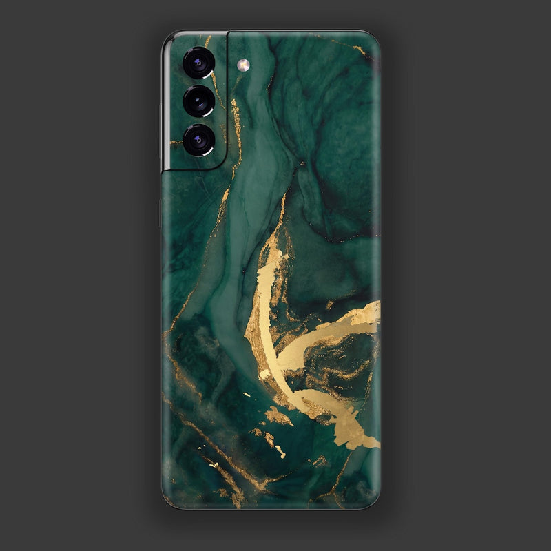 Golden Vortex Emerald skin on Galaxy S21 FE Skins