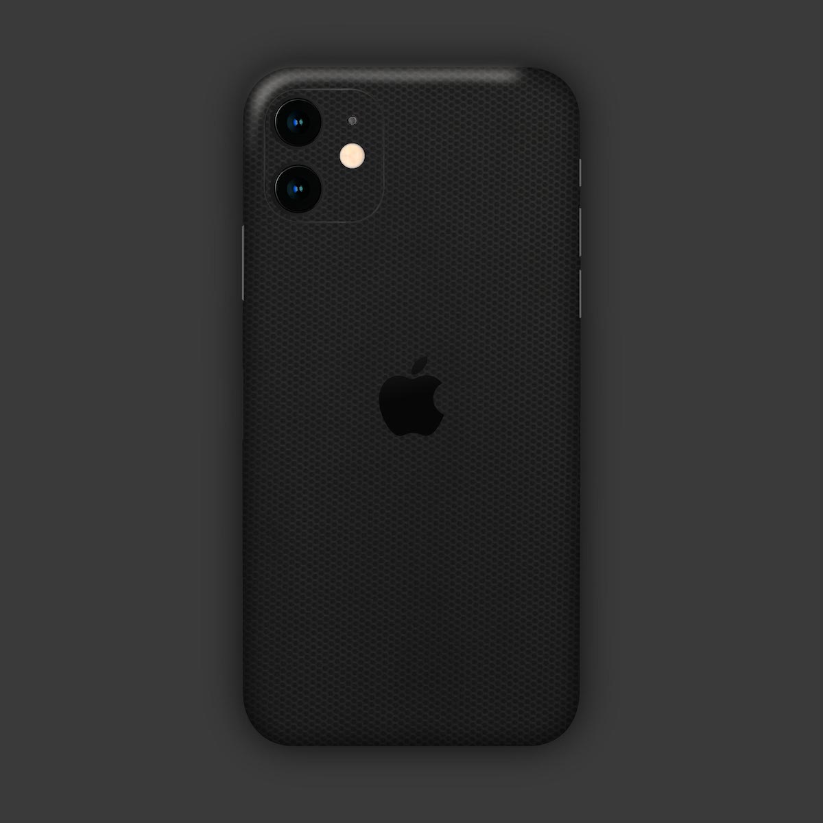 iphone-11-mit-Apple-Logo-in-schwarze-Bienenwabe