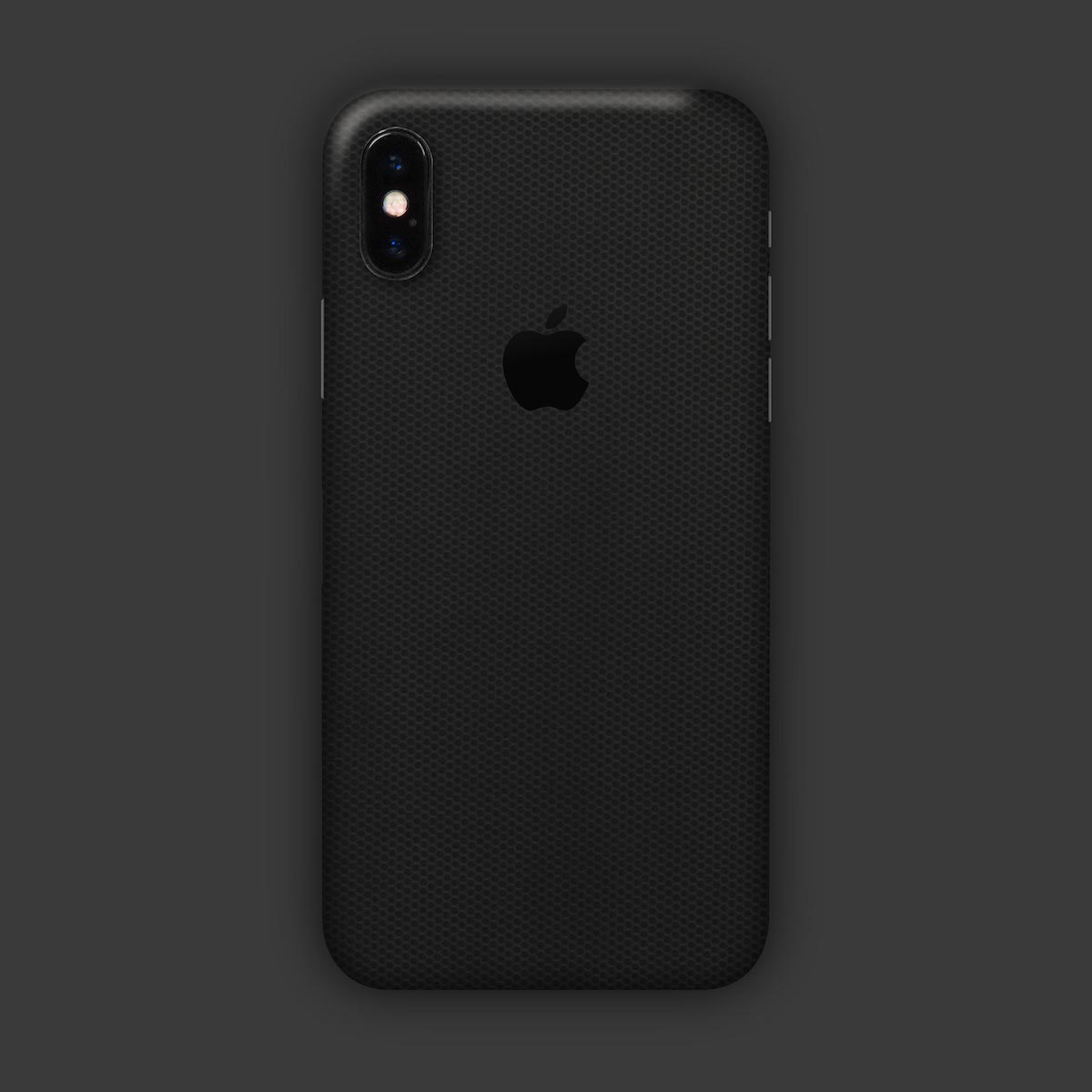 iphone-X-mit-Apple-Logo-in-schwarze-Bienenwabe