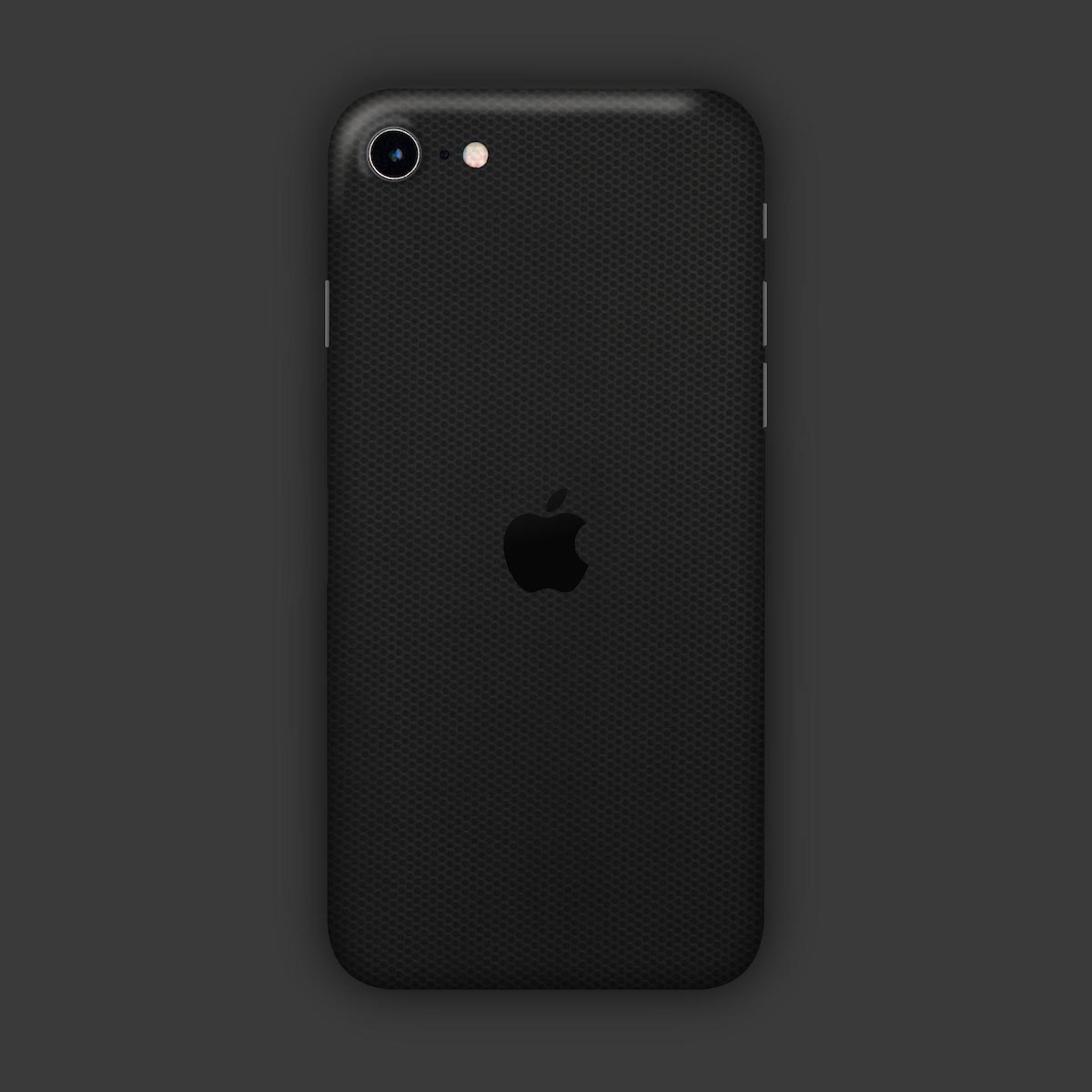 iPhone-se-mit-Apple-Logo-in-schwarze-Bienenwabe