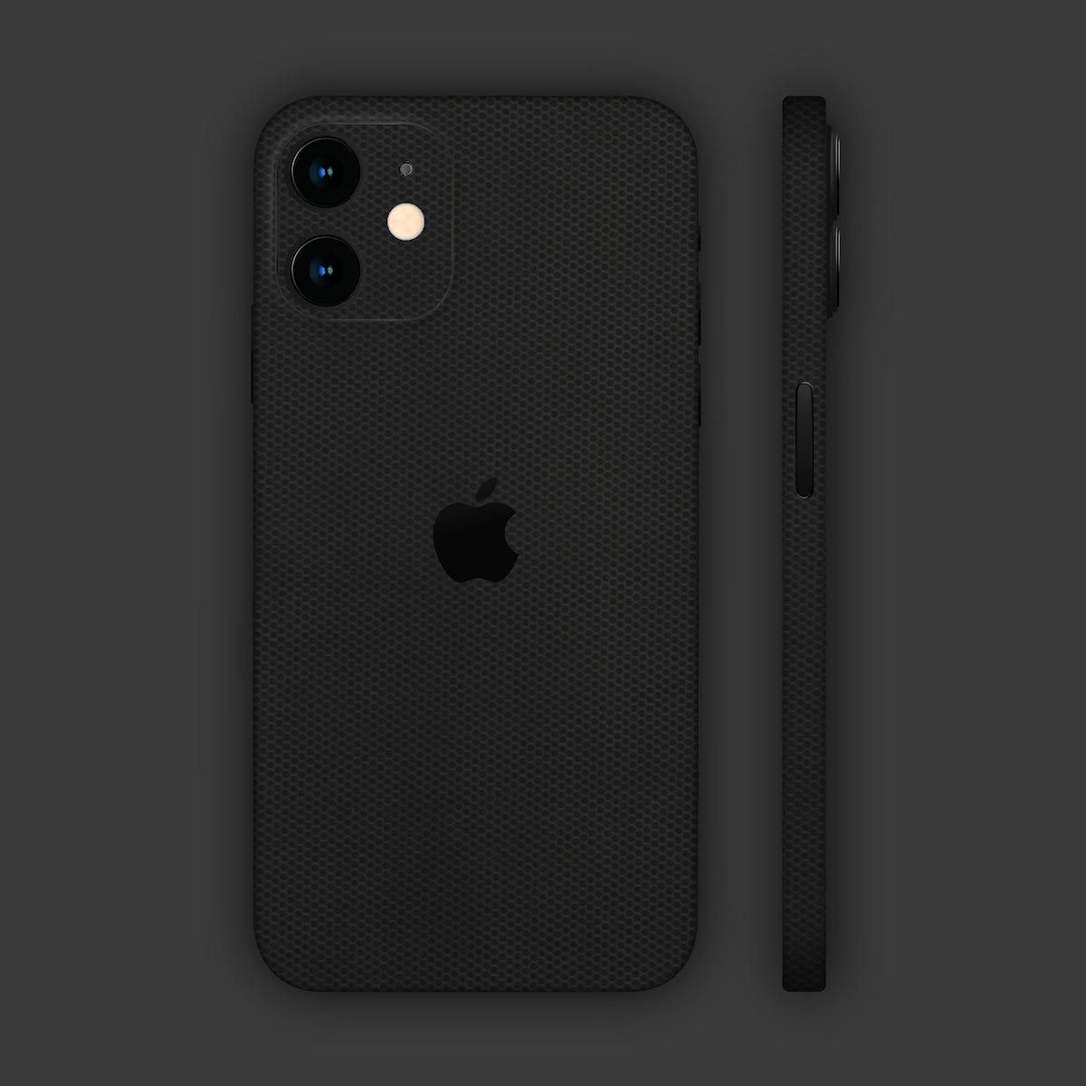 iphone-12-mini-skins-in-schwarze-Bienenwabe