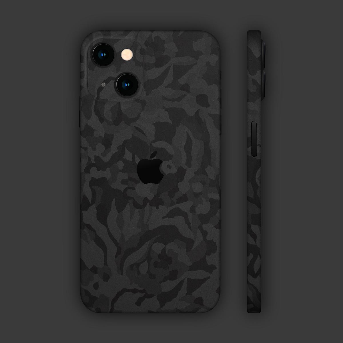 DMaos IPhone 13 Mini Hülle Damen - Krokodil-Leder Optik, Schwarz, Schlank, Unterstützt Kabelloses Laden