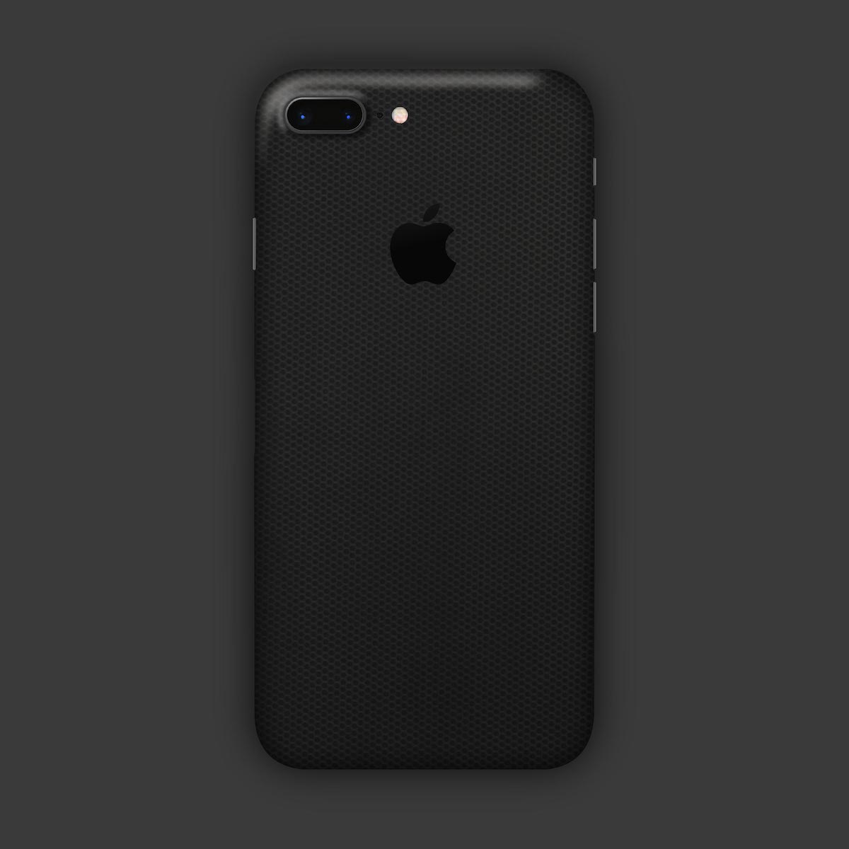 iPhone-8-plus-mit-Apple-Logo-in-schwarze-Bienenwabe
