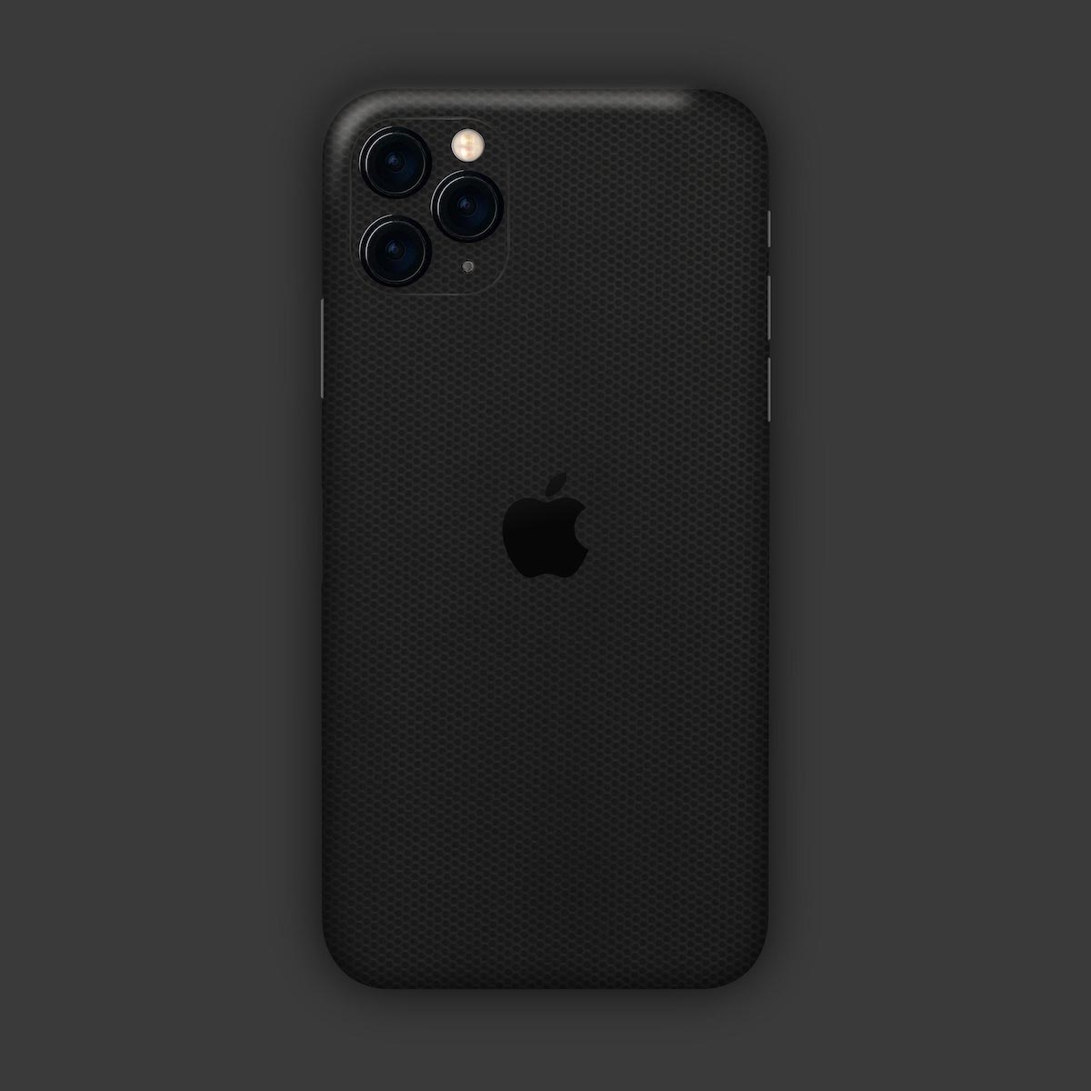 iphone-11-pro-max-mit-Apple-Logo-in-schwarze-Bienenwabe