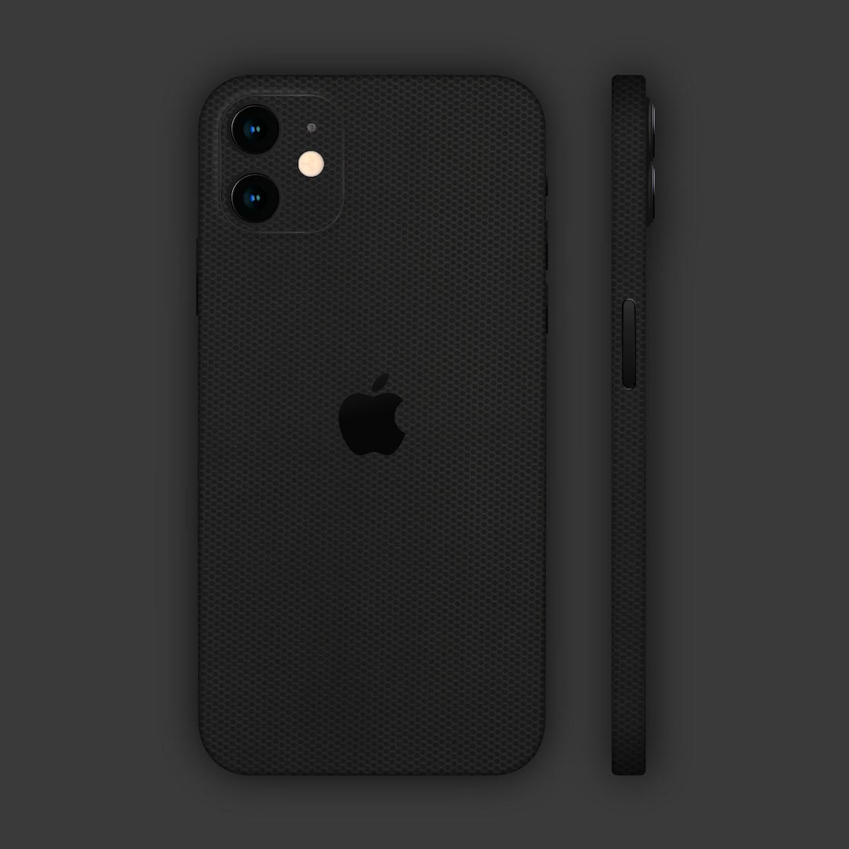 iphone-12-skins-in-schwarze-Bienenwabe